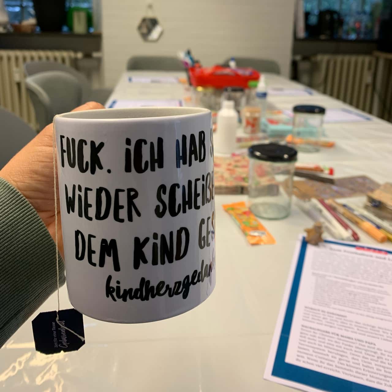 Kaffeetasse mit lustigem Spruch